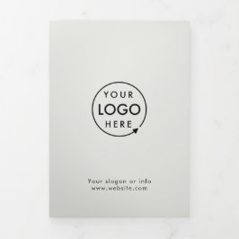 Professioneel Gebrand Gray Vouwbrochure Drieluik Kaart