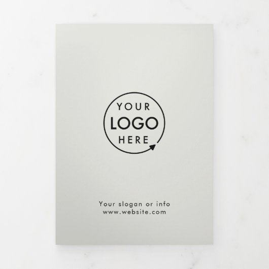 Professioneel Gebrand Gray Vouwbrochure Drieluik Kaart (Cover)