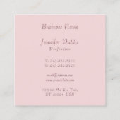 Professioneel, gecalligrafeerd Manuscript Roos Gol Vierkante Visitekaartje (Achterkant)