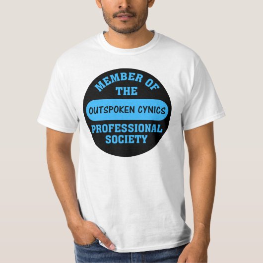 Professioneel gecertificeerde, niet-gesproken cyni t-shirt (Voorkant)