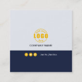 Professioneel Geel Geel voeg uw Code QR van de Fot Vierkante Visitekaartje (Achterkant)