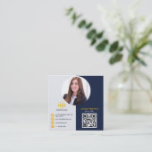 Professioneel Geel Geel voeg uw Code QR van de Fot Vierkante Visitekaartje (Staand voorkant)