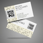 Professioneel Geel & Grijs QR Code Logo Visitekaartje