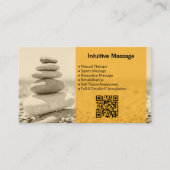 Professioneel Geel Massage Foto Visitekaartje Klantenkaartje (Voorkant)