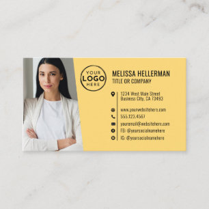 Professioneel Geel QR Code Foto Logo Visitekaartje