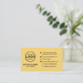 Professioneel Geel QR Code Logo Visitekaartje (Staand voorkant)