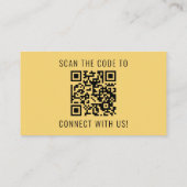 Professioneel Geel QR Code Logo Visitekaartje (Achterkant)