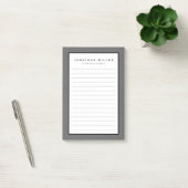 Professioneel gelijnd grijs | Naam Post-it Opmerki Post-it® Notes (Kantoor)