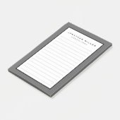 Professioneel gelijnd grijs | Naam Post-it Opmerki Post-it® Notes (Schuin)