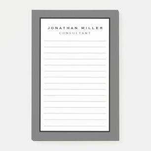 Professioneel gelijnd grijs   Naam Post-it Opmerki Post-it® Notes