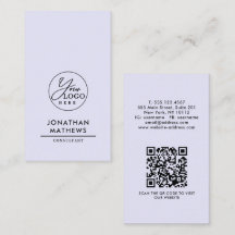 Professioneel generiek lavendel logo QR-code