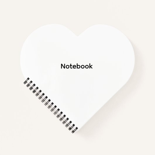 Professioneel Gepersonaliseerd Modern Hartvormig Notitieboek (Voorkant)