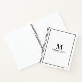 Professioneel, gepersonaliseerd monogram en naam notitieboek (Binnen)