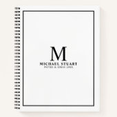 Professioneel, gepersonaliseerd monogram en naam notitieboek (Voorkant)