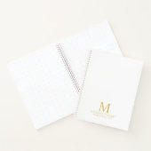 Professioneel, gepersonaliseerd monogram en naam notitieboek (Binnen)
