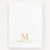 Professioneel, gepersonaliseerd monogram en naam notitieboek (Voorkant)