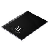 Professioneel gepersonaliseerd monogram en naam notitieboek (Linkerzijde)