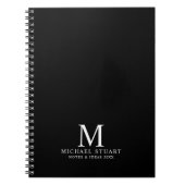 Professioneel gepersonaliseerd monogram en naam notitieboek (Voorkant)