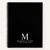 Professioneel, gepersonaliseerd monogram en naam notitieboek (Voorkant)