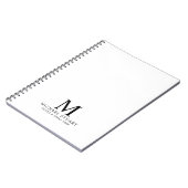 Professioneel gepersonaliseerd monogram en naam notitieboek (Linkerzijde)