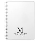Professioneel gepersonaliseerd monogram en naam notitieboek (Voorkant)