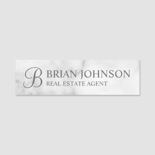 Professioneel gepersonaliseerd monogram en naampla naamplaatje (Voorkant)