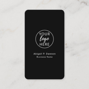Professioneel Gepersonaliseerd Zwart Logo Visitekaartje