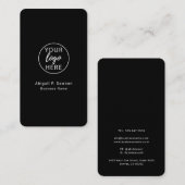 Professioneel Gepersonaliseerd Zwart Logo Visitekaartje (Voorkant / Achterkant)