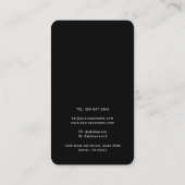 Professioneel Gepersonaliseerd Zwart Logo Visitekaartje (Achterkant)