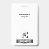 Professioneel gepersonaliseerde beveiligingsfotoka badge (Achterkant)