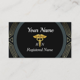 Professioneel geregistreerd verpleeggeld en zwart visitekaartje