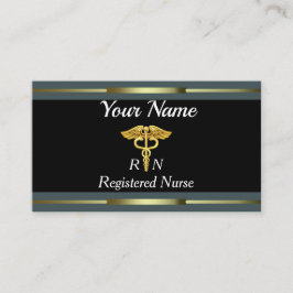 Professioneel geregistreerd verpleeggeld en zwart visitekaartje