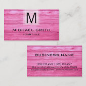 Professioneel getextureerd monogram visitekaartje (Voorkant / Achterkant)