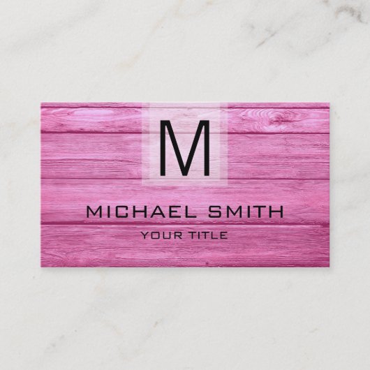 Professioneel getextureerd monogram visitekaartje (Voorkant)