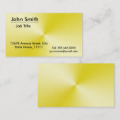 Professioneel gewoon gele radiale metalen blik visitekaartje (Voorkant / Achterkant)