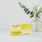 Professioneel gewoon gele radiale metalen blik visitekaartje (Staand voorkant)