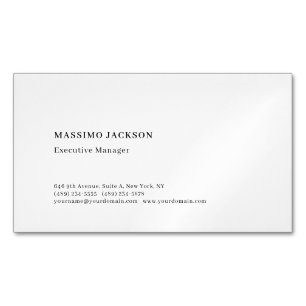 Professioneel gewoon minimalistisch modern  magnetisch visitekaartje