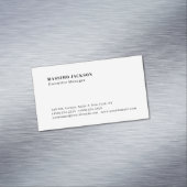 Professioneel gewoon minimalistisch modern magnetisch visitekaartje (Voorbeeld)