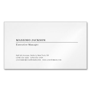 Professioneel gewoon minimalistisch modern  magnetisch visitekaartje