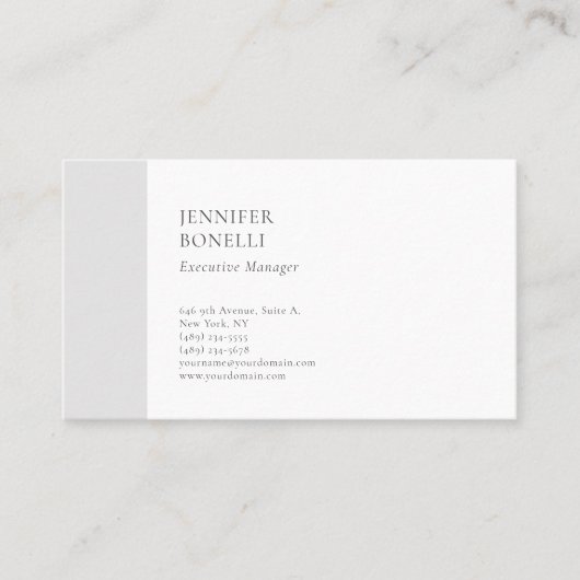 Professioneel gewoon minimalistisch modern trendy visitekaartje (Voorkant)