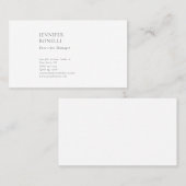 Professioneel gewoon minimalistisch modern trendy visitekaartje (Voorkant / Achterkant)