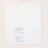 Professioneel gewoon minimalistisch modern trendy visitekaartje (Buitenkant ongevouwen)