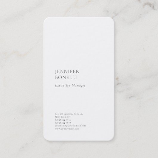 Professioneel gewoon minimalistisch modern trendy  visitekaartje (Voorkant)
