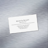 Professioneel Gewoon Modern Minimalistisch Wit Magnetisch Visitekaartje (Voorbeeld)