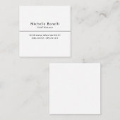 Professioneel Gewoon Modern Minimalistisch Wit Notitiekaartje (Voorkant / Achterkant)