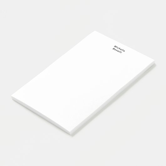 Professioneel Gewoon Modern Minimalistisch Wit Post-it® Notes (Schuin)