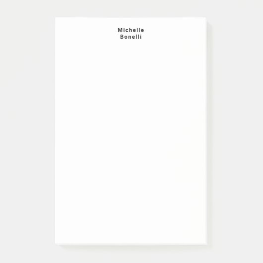 Professioneel Gewoon Modern Minimalistisch Wit Post-it® Notes (Voorkant)
