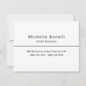 Professioneel Gewoon Modern Minimalistisch Wit RSVP Kaartje (Voorkant)