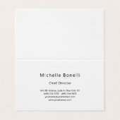 Professioneel Gewoon Modern Minimalistisch Wit Visitekaartje (Buitenkant ongevouwen)