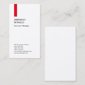 Professioneel gewoon rood wit, modern visitekaartje (Voorkant / Achterkant)